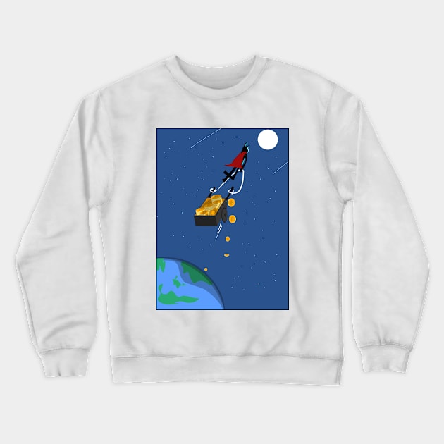 bitcoin to the moon Crewneck Sweatshirt by clamer